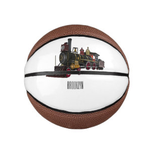 Abbildung des Cartoon der Dampflokomotive Mini Basketball