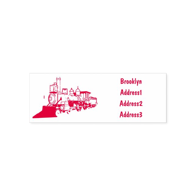 Abbildung des Cartoon der Dampflokomotive Permastempel (Design)