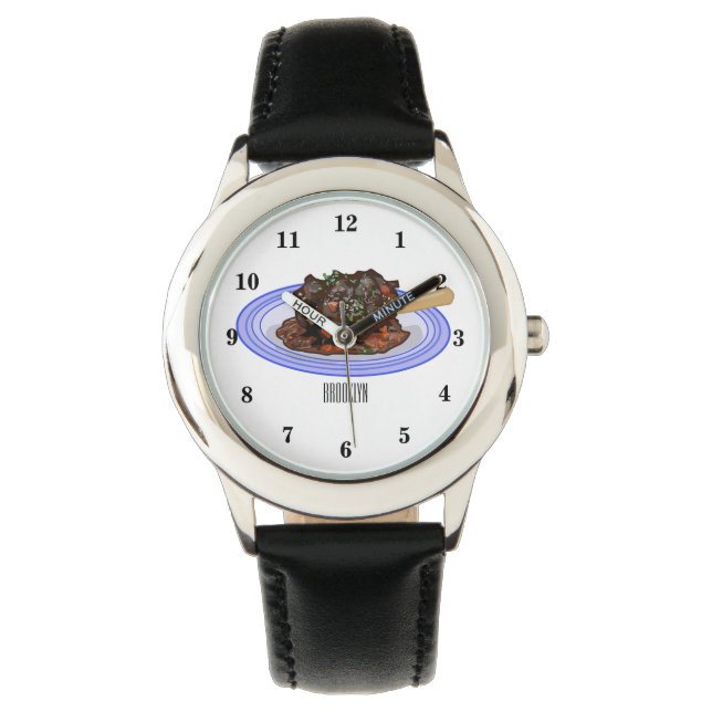Abbildung des Cartoon des Lammes Armbanduhr (Vorderseite)