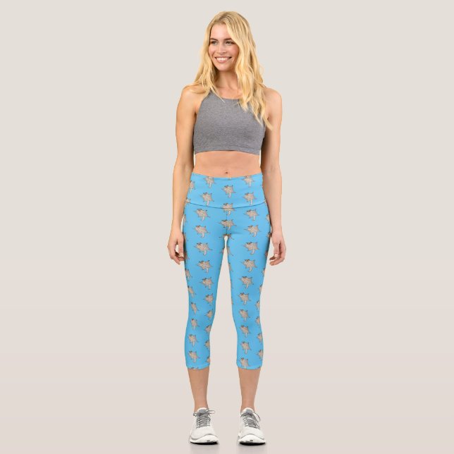 Abbildung des Cartoon des Zuckers Capri Leggings (Vorderseite)