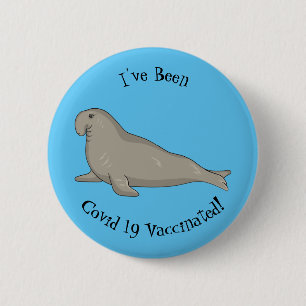 Abbildung des Cartoon eines Elephant-Siegels Button