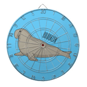 Abbildung des Cartoon eines Elephant-Siegels Dartscheibe