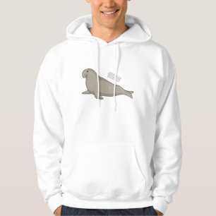 Abbildung des Cartoon eines Elephant-Siegels Hoodie