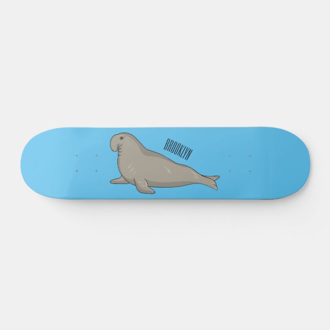 Abbildung des Cartoon eines Elephant-Siegels Skateboard (Horizontal)