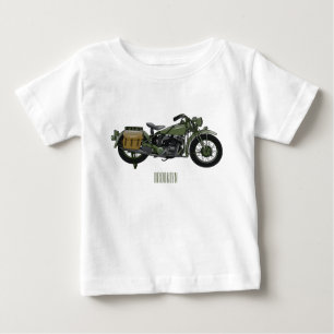 Abbildung des Cartoon eines Militärkreuzers Baby T-shirt