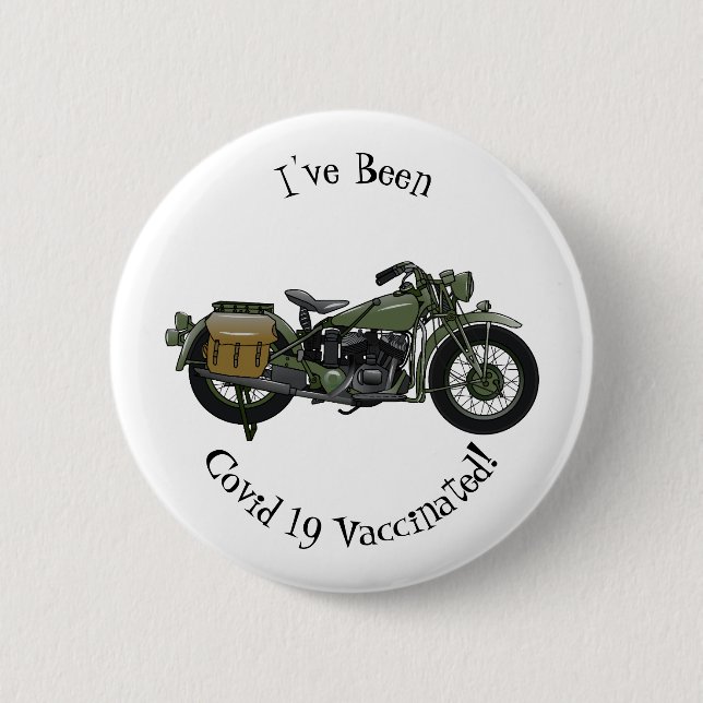 Abbildung des Cartoon eines Militärkreuzers Button (Vorderseite)