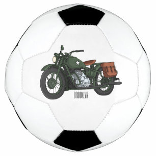 Abbildung des Cartoon eines Militärkreuzers Fußball