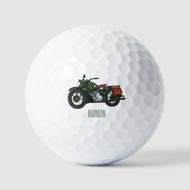Abbildung des Cartoon eines Militärkreuzers Golfball (Vorderseite)