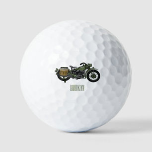 Abbildung des Cartoon eines Militärkreuzers Golfball