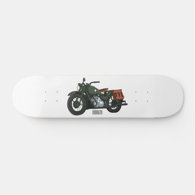 Abbildung des Cartoon eines Militärkreuzers Skateboard (Horizontal)
