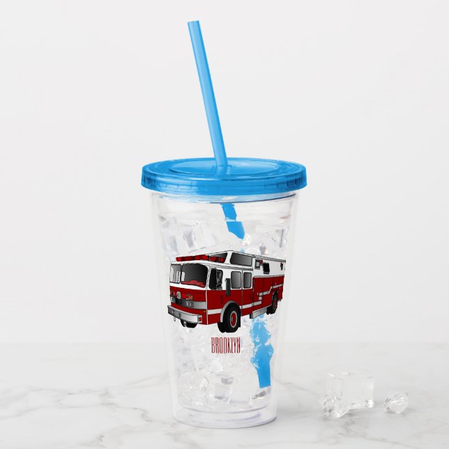 Abbildung des Cartoon eines Motors Acryltrinkbecher (Vorderseite Ice)