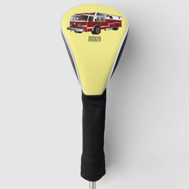 Abbildung des Cartoon eines Motors Golf Headcover (Vorderseite)