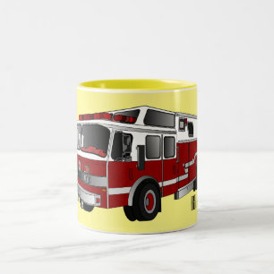 Abbildung des Cartoon eines Motors Zweifarbige Tasse