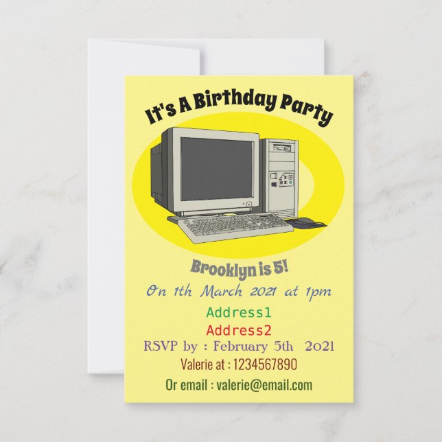 Abbildung des Cartoon Einladung (Vorderseite)