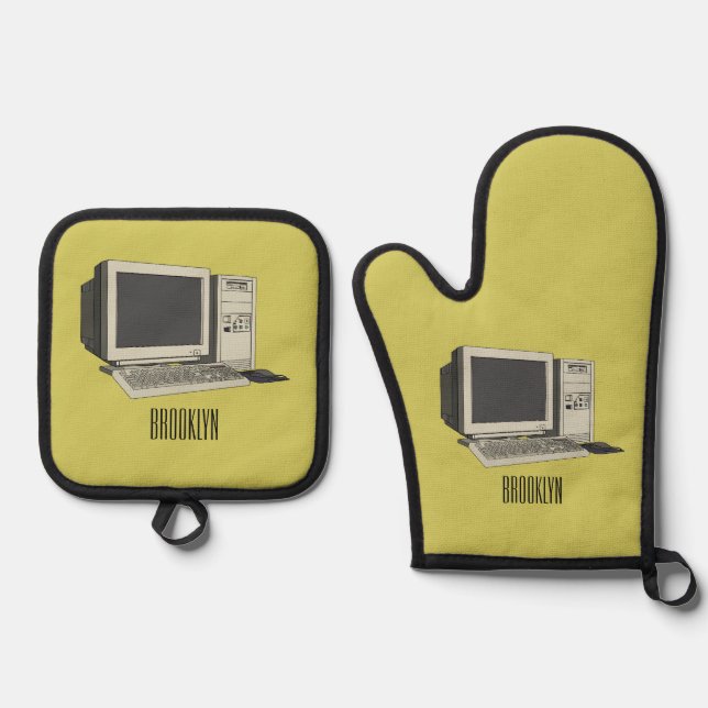Abbildung des Cartoon Ofenhandschuh & Topflappen-Set (Vorderseite)