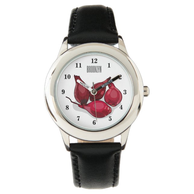 Abbildung des Cartoon Shallot Armbanduhr (Vorderseite)