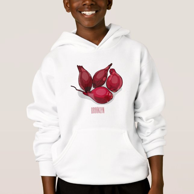 Abbildung des Cartoon Shallot Hoodie (Vorderseite)