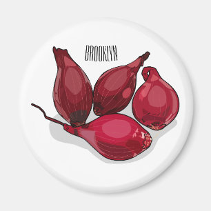 Abbildung des Cartoon Shallot Magnet