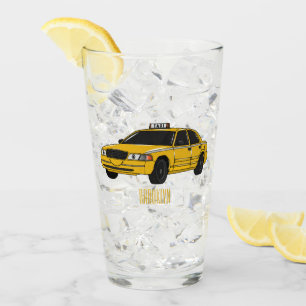 Abbildung des Cartoon Taxi Glas