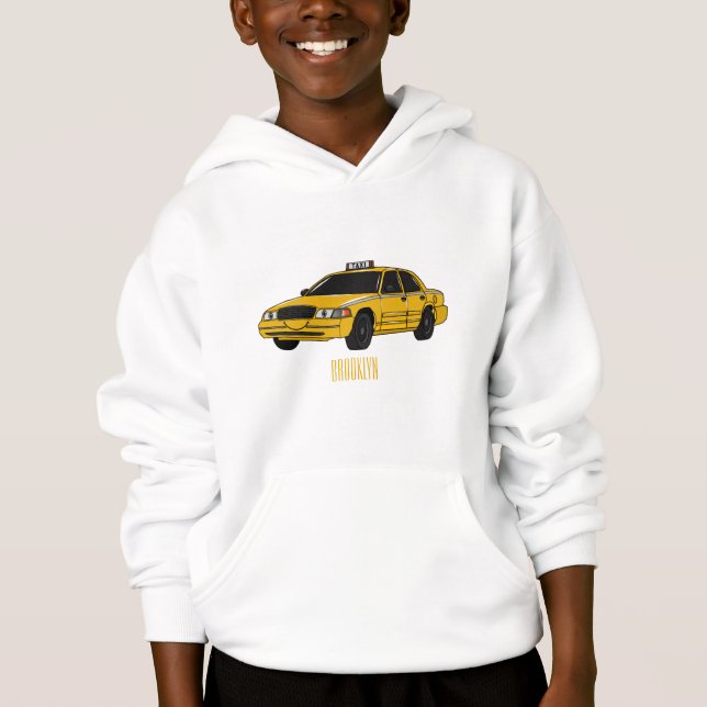 Abbildung des Cartoon Taxi Hoodie (Vorderseite)