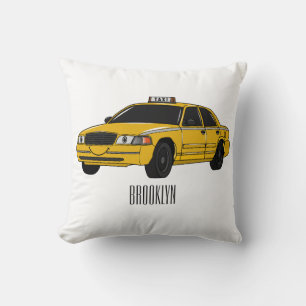 Abbildung des Cartoon Taxi Kissen