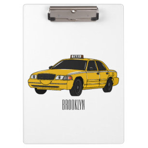Abbildung des Cartoon Taxi Klemmbrett
