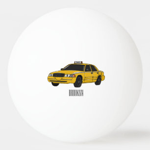 Abbildung des Cartoon Taxi Tischtennisball