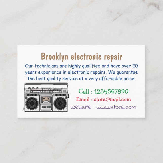 Abbildung des Cartoon Visitenkarte (Vorderseite)