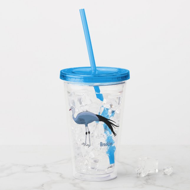 Abbildung des Cartoon von Blaukranken Acryltrinkbecher (Vorderseite Ice)