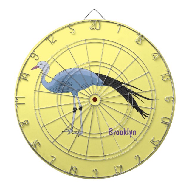 Abbildung des Cartoon von Blaukranken Dartscheibe (vorne)