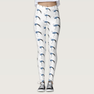 Abbildung des Cartoon von Blaukranken Leggings