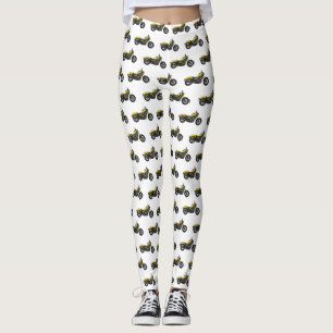 Abbildung des Cartoon von Cruiser Motorrädern Leggings