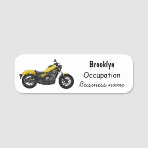 Abbildung des Cartoon von Cruiser Motorrädern Namensschild