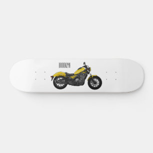 Abbildung des Cartoon von Cruiser Motorrädern Skateboard