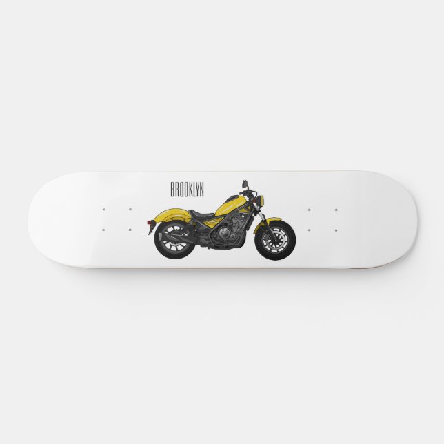 Abbildung des Cartoon von Cruiser Motorrädern Skateboard (Horizontal)