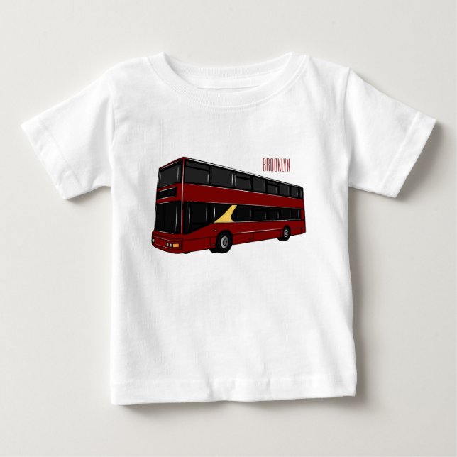 Abbildung des Cartoon von Doppeldeckern Baby T-shirt (Vorderseite)