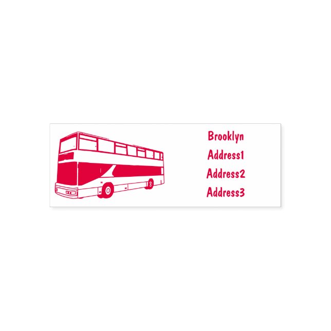 Abbildung des Cartoon von Doppeldeckern Permastempel (Design)