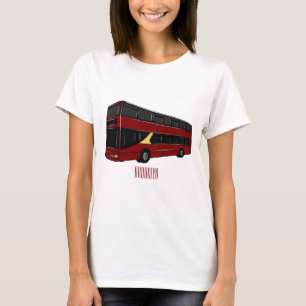 Abbildung des Cartoon von Doppeldeckern T-Shirt