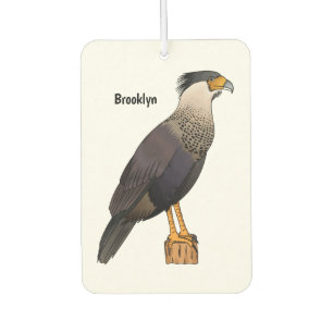 Abbildung des Cartoon von entzückten Caracara-Vöge Autolufterfrischer