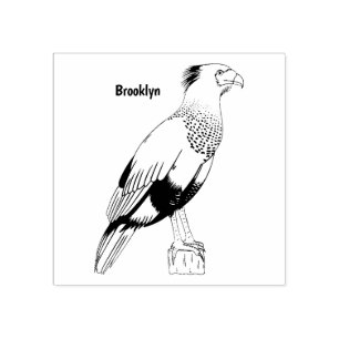 Abbildung des Cartoon von entzückten Caracara-Vöge Gummistempel