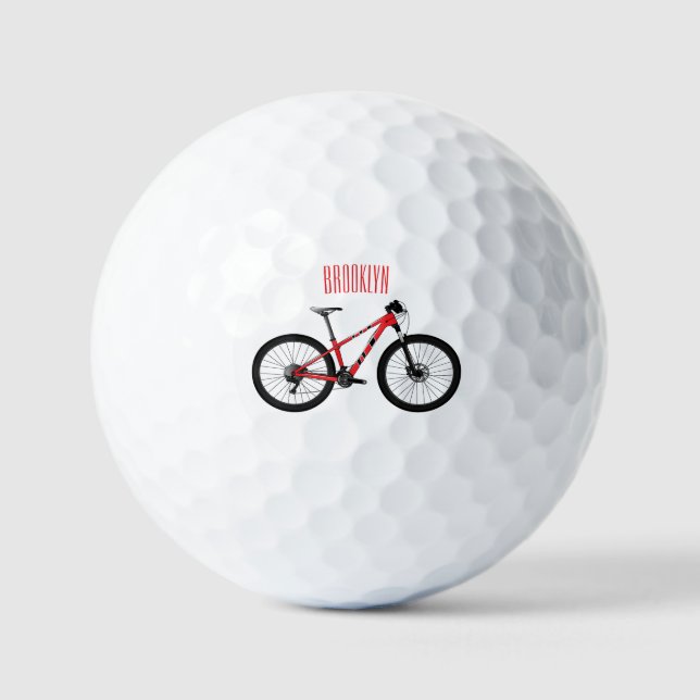 Abbildung des Cartoon von Fahrrädern Golfball (Vorderseite)