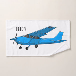 Abbildung des Cartoon von Festflugzeugen Badhandtuch Set