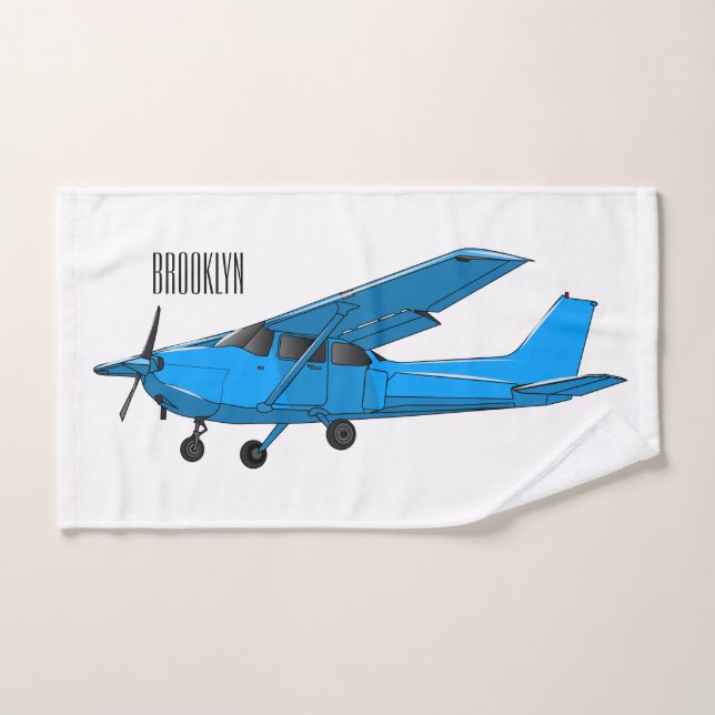 Abbildung des Cartoon von Festflugzeugen Badhandtuch Set (Handtuch)