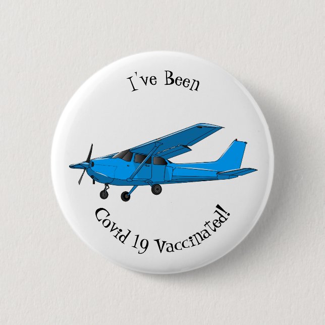 Abbildung des Cartoon von Festflugzeugen Button (Vorderseite)