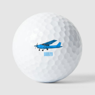 Abbildung des Cartoon von Festflugzeugen Golfball