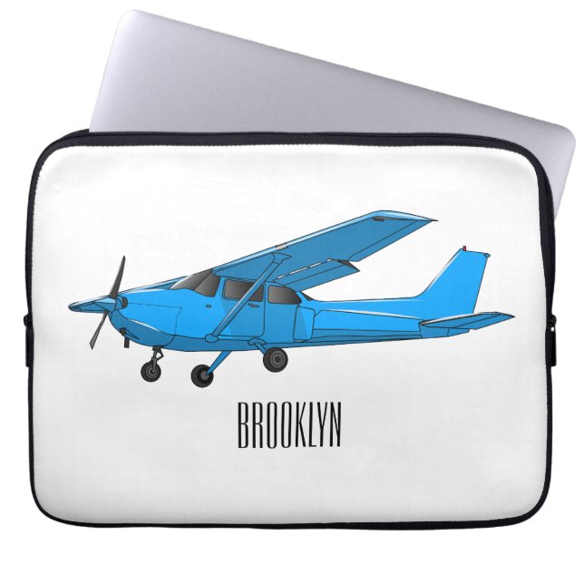 Abbildung des Cartoon von Festflugzeugen Laptopschutzhülle (Vorderseite)