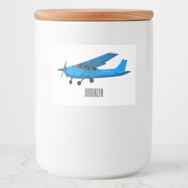 Abbildung des Cartoon von Festflugzeugen Lebensmitteletikett (Vorderseite)