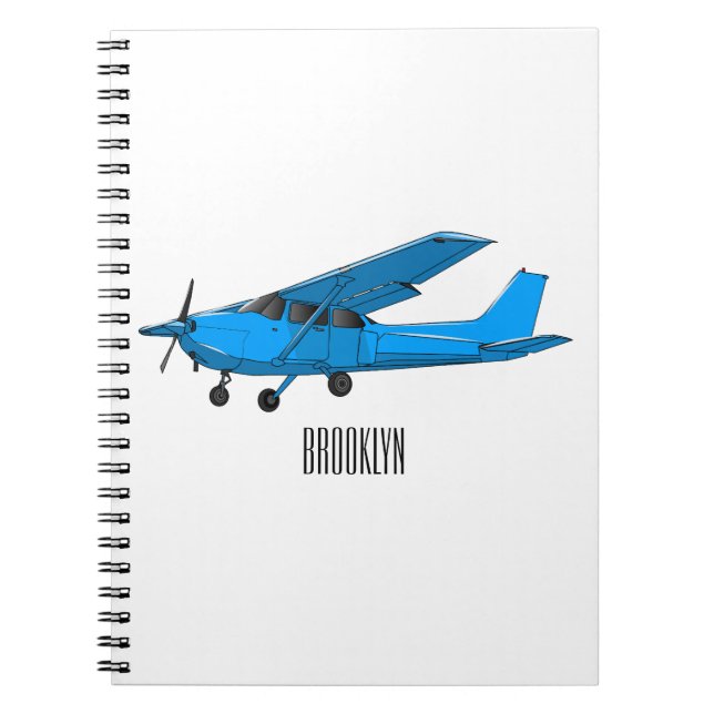 Abbildung des Cartoon von Festflugzeugen Notizblock (Vorderseite)