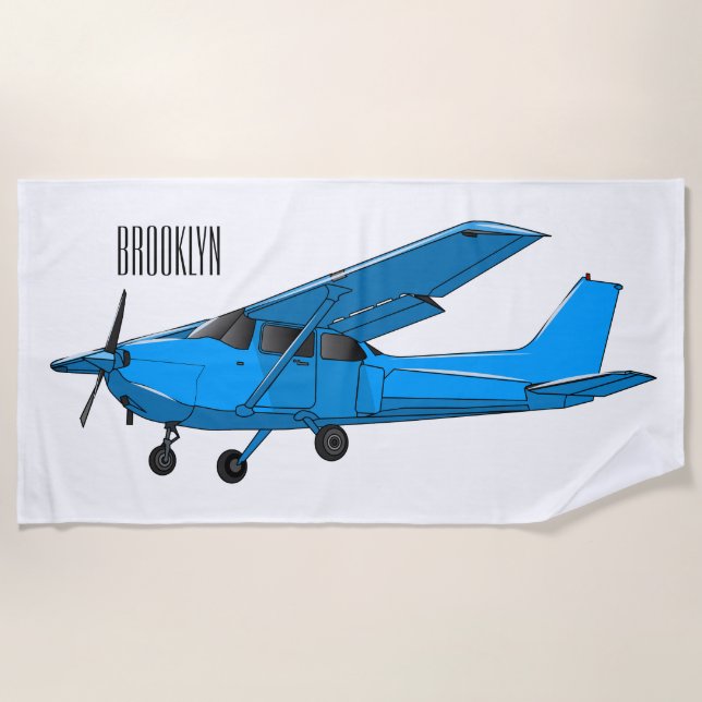 Abbildung des Cartoon von Festflugzeugen Strandtuch (Vorderseite)