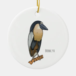 Abbildung des Cartoon von Heronvögeln auf Bootsbil Keramik Ornament